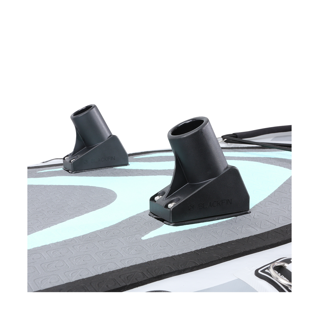 Two blackfin fishing rack mounts black on board