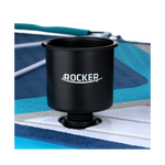 cup holder black attached to paddle board deck